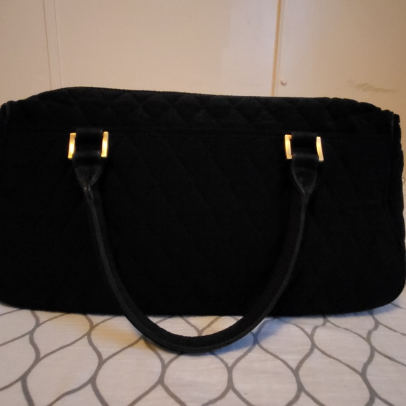 Vera Bradley Black Quilted Satchel - Picture 3 of 5